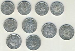 Oroszország/Szocialista Szövetségi Szovjet Köztársaság 1922. 15k Ag (5x), 20k Ag (5x) T:2-,2/3 Össze...