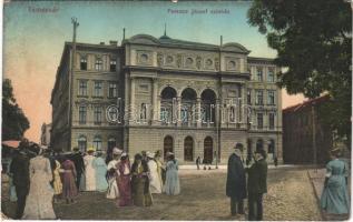 1911 Temesvár, Timisoara; Ferenc József színház. Montázs hölgyekkel és urakkal / theatre. Montage with ladies and gentlemen