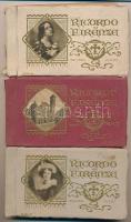 5 db RÉGI külföldi város képeslapfüzet: Firenze, München, Pompei / 5 pre-1945 European postcar booklets: Florence, Munich, Pompei