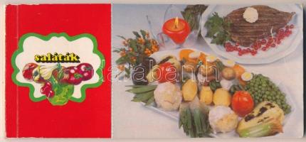 Saláták - modern receptes képeslapfüzet 12 képeslappal + 3 modern államfő motívum képeslap / Salads ...
