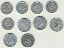Oroszország/Szocialista Szövetségi Szovjet Köztársaság 1922. 15k Ag (5x), 20k Ag (5x) T:2-,2/3 Össze...