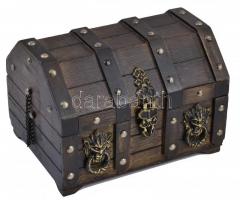 Sárga üveg likőrös készlet fa ládikában, 2 db kiöntő + 4 db felespohár, anyagában színezett, jelzett...