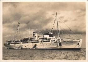 MS Königin Luise vor Helgoland / Hamburg America Line steamship. Phot. F. Schensky