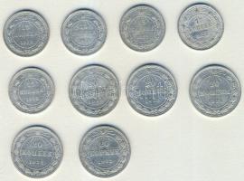 Oroszország/Szocialista Szövetségi Szovjet Köztársaság 1922. 15k Ag (5x), 20k Ag (5x) T:2-,2/3,3+ Összesen 10db Ag!
