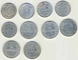 Oroszország/Szocialista Szövetségi Szovjet Köztársaság 1922. 15k Ag (5x), 20k Ag (5x) T:2-,2/3,3+ Összesen 10db Ag!