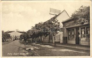 Paks, Szent István tér, Erzsébet nagy szálloda, Rosenbaum Miksa M. könyvnyomdája és saját kiadása (ragasztónyom / gluemark)