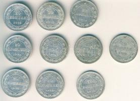 Oroszország/Szocialista Szövetségi Szovjet Köztársaság 1922-23. 20k Ag (10x) T:2-,2/3,3+