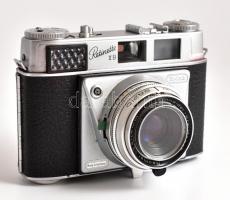 ~ 1940 Kodak Retinette II B fényképezőgép, eredeti, kopott bőrtokjában, szíjjal