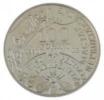 1990. 100Ft Cu-Ni-Zn "Hazai Első Takarékpénztár - Fáy András" jelzett próbaveret tervezet,...