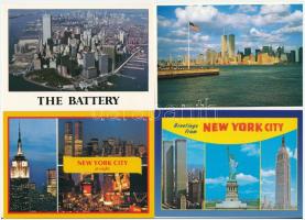 4 db MODERN amerikai képeslap: New York-i World Trade Center / 4 modern American (USA) postcards: New York World Trade Center