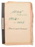 1968-1975 ÁFOR Vállalat különféle dokumentumai, mappában.
