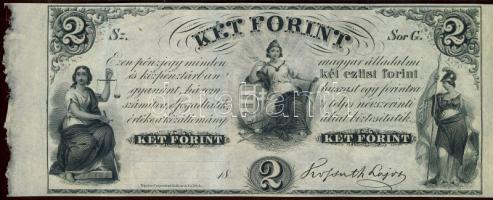 Emigrációs "Kossuth bankó" 18.. 2Ft "Sor G." T:I