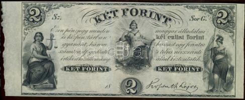 Emigrációs "Kossuth bankó" 18.. 2Ft "Sor G." T:I