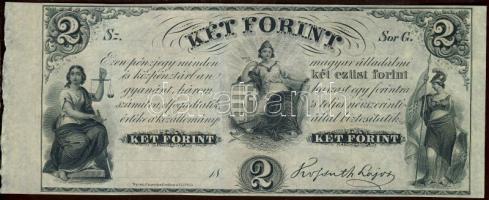 Emigrációs "Kossuth bankó" 18.. 2Ft "Sor G." T:I