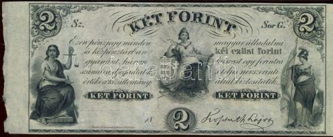 Emigrációs "Kossuth bankó" 18.. 2Ft "Sor G." T:I