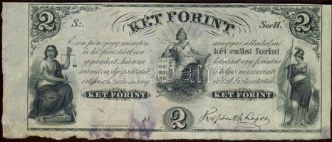 Emigrációs "Kossuth bankó" 18.. 2Ft "Sor H." T:I