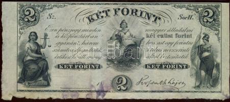 Emigrációs "Kossuth bankó" 18.. 2Ft "Sor H." T:I