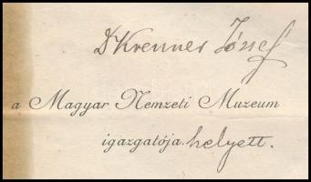 1896 A Magyar Nemzeti Múzeum köszönetnyilvánító levele özv. Szilágyi Zoltánné részére, hogy Szilágyi...