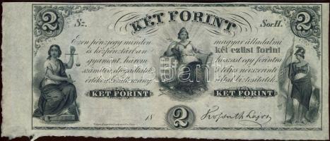 Emigrációs "Kossuth bankó" 18.. 2Ft "Sor H." T:I