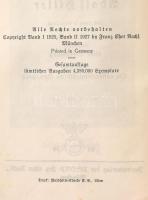 Adolf Hitler: Mein Kampf. Zwei Bände in einem Band. Ungekürzte Ausgabe. München, 1938, Zentralverlag...