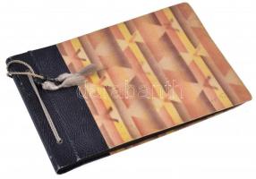 cca 1935-1936 Régi fotóalbum 86 db fotóval, Kőszeg, Írottkő, Léka, balatoni nyaralás, 6,5×8,5 cm