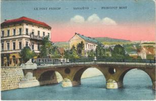 Sarajevo, Le Pont Princip / Principov Most / bridge, tram