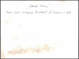 Marosi László: Strip-tease, hátoldalon feliratozott fotó, 30×40 cm