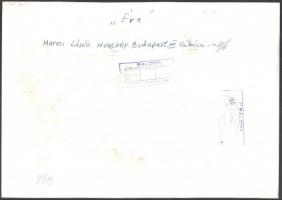 Marosi László: Éva, hátoldalon feliratozott fotó, felületén törésnyomok, 30×40 cm