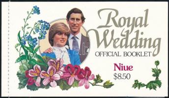 Wedding of Lady Diana and prince Charles stamp-booklet + block Diana és Károly herceg esküvője bélye...