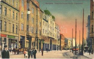 Sarajevo, Franz Ferdinand Strasse, Cemalusa / street, tram, shops (Rb)