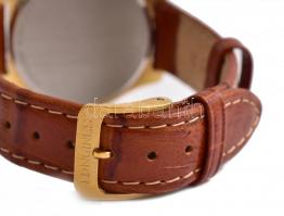 Longines kézi felhúzós svájci karóra eredeti bőr szíjjal, jelzett koronával, újszerű NOS állapotban,...