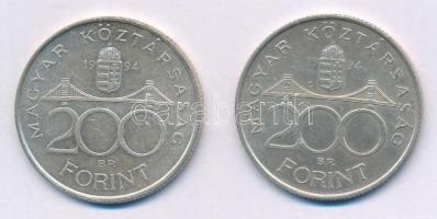 1994. 200Ft Ag "Deák" (2x) T:2 Adamo F13.1