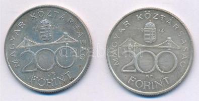 1994. 200Ft Ag "Deák" (2x) T:2 Adamo F13.1