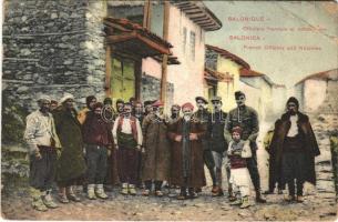 Thessaloniki, Saloniki, Salonica, Salonique; Officiers francais et notabiliées / French military officers and officials (EB)