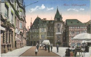 Mainz, Liebfrauenplatz / street view, beer hall, market