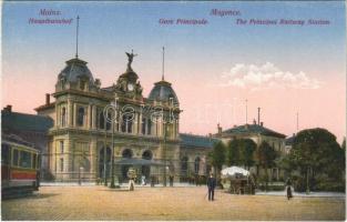 Mainz, Hauptbahnhof / railway station, tram