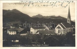 1928 Bergen, mit Hochfelln & Hochgern (Bayer. Hochland) / mountains, church