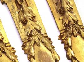4 db antik aranyazott bronz láb bútorhoz, h: 26 cm