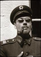 ~1958 5 db fotó NEGATÍV, rendőrök portréi és csoportképei