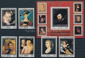 Rubens festmények sor + blokk, Rubens paintings set + block
