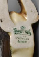 Rosenthal porcelán kutya, kézzel festett, jelzett, mázhibával, h: 15 cm