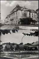 cca 1950-1970 Vegyes város- és tájképek (Pozsony, Budapest-Lánchíd, stb.), 9 db fotó, 18x13 cm és 21...