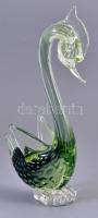 Cenedese jelzéssel muranói üveg madár, anyagában színezett, kis kopásnyomokkal, m: 23,5 cm