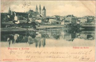 1900 Kolín, general view, bridge (fl)