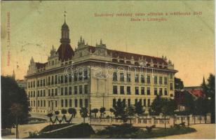 1910 Litomysl, Soukromy mestsky ústav ucitelek a mestanská dívci skola / teacher training institute and girls school (slightly wet corner)