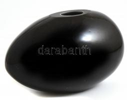 Salviati jelzéssel muranói tojás alakú váza, kopásnyomokkal, 21×12 cm