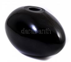 Salviati jelzéssel muranói tojás alakú váza, kopásnyomokkal, 21×12 cm