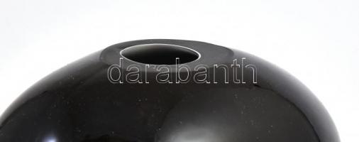 Salviati jelzéssel muranói tojás alakú váza, kopásnyomokkal, 21×12 cm