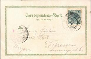 1900 Liberec, Reichenberg; Altstädterplatz mit Rathaus / town hall, tram. Verlag Photographisches At...