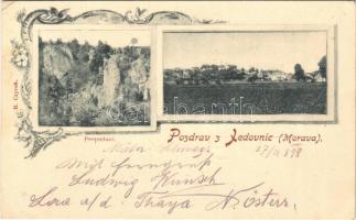1898 (Vorläufer) Jedovnice (Morava), Propadaní. R. Czyrek Art Nouveau, floral (EK)